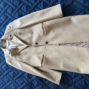 Hobbs London Tan Wool Overcoat